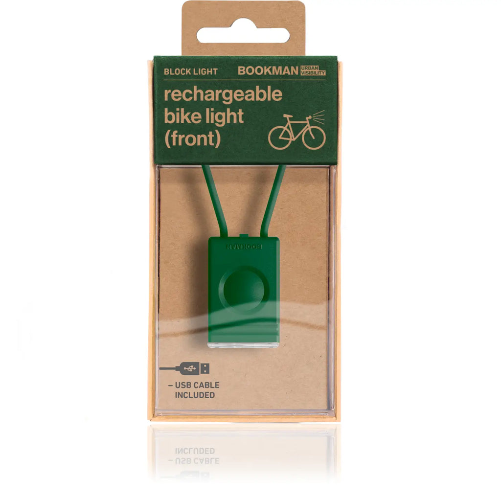 Bike Light: Block Light Front Green by Bookman Urban Visibility