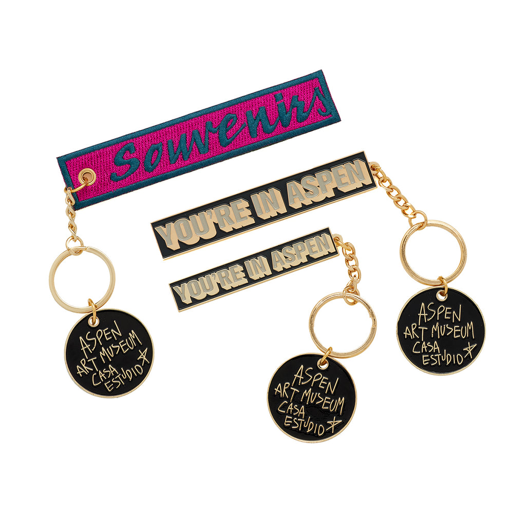 YOU'RE IN ASPEN Metal Key Chain and Love Charm by Giles Round