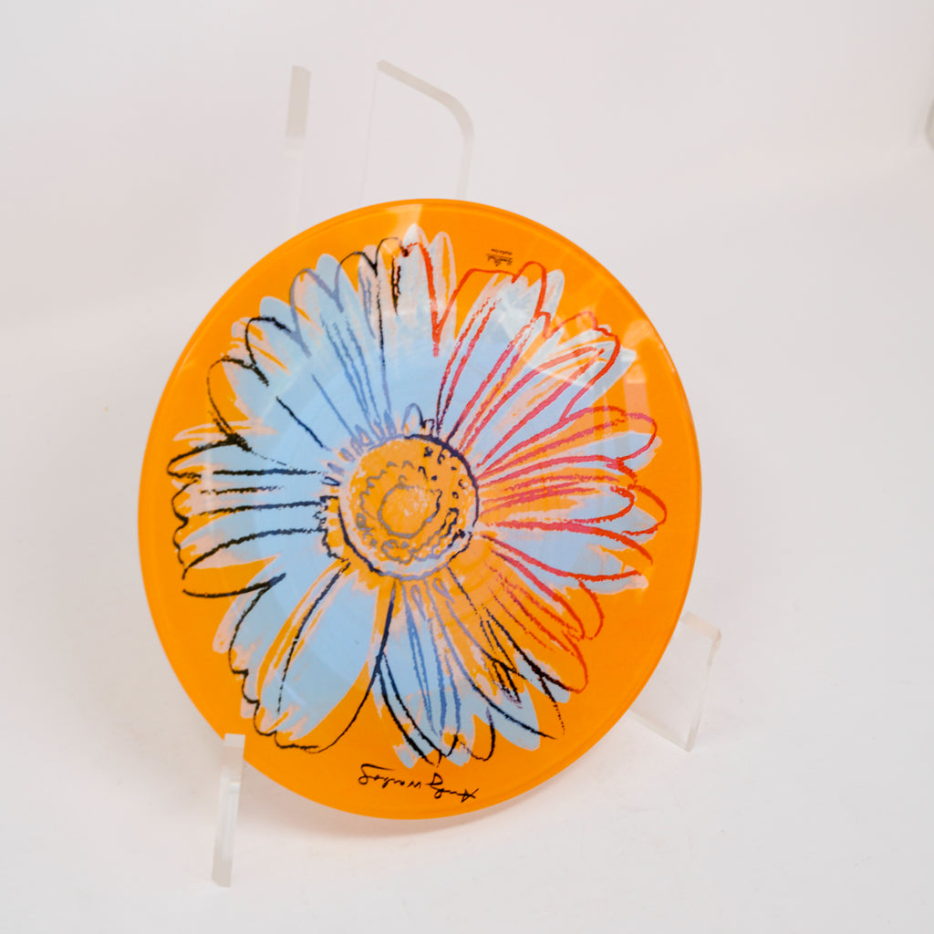Andy Warhol Daisy Glass Plate by Rosenthal