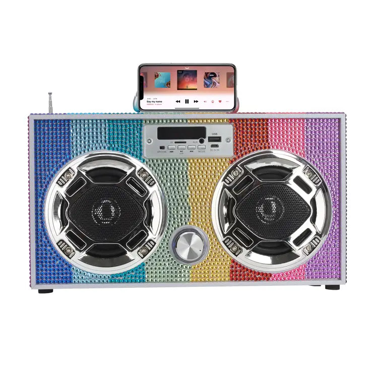 Bling Boombox in Rainbow