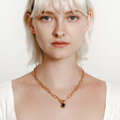 Margot Necklace in Blue and Gold by Wolf Circus